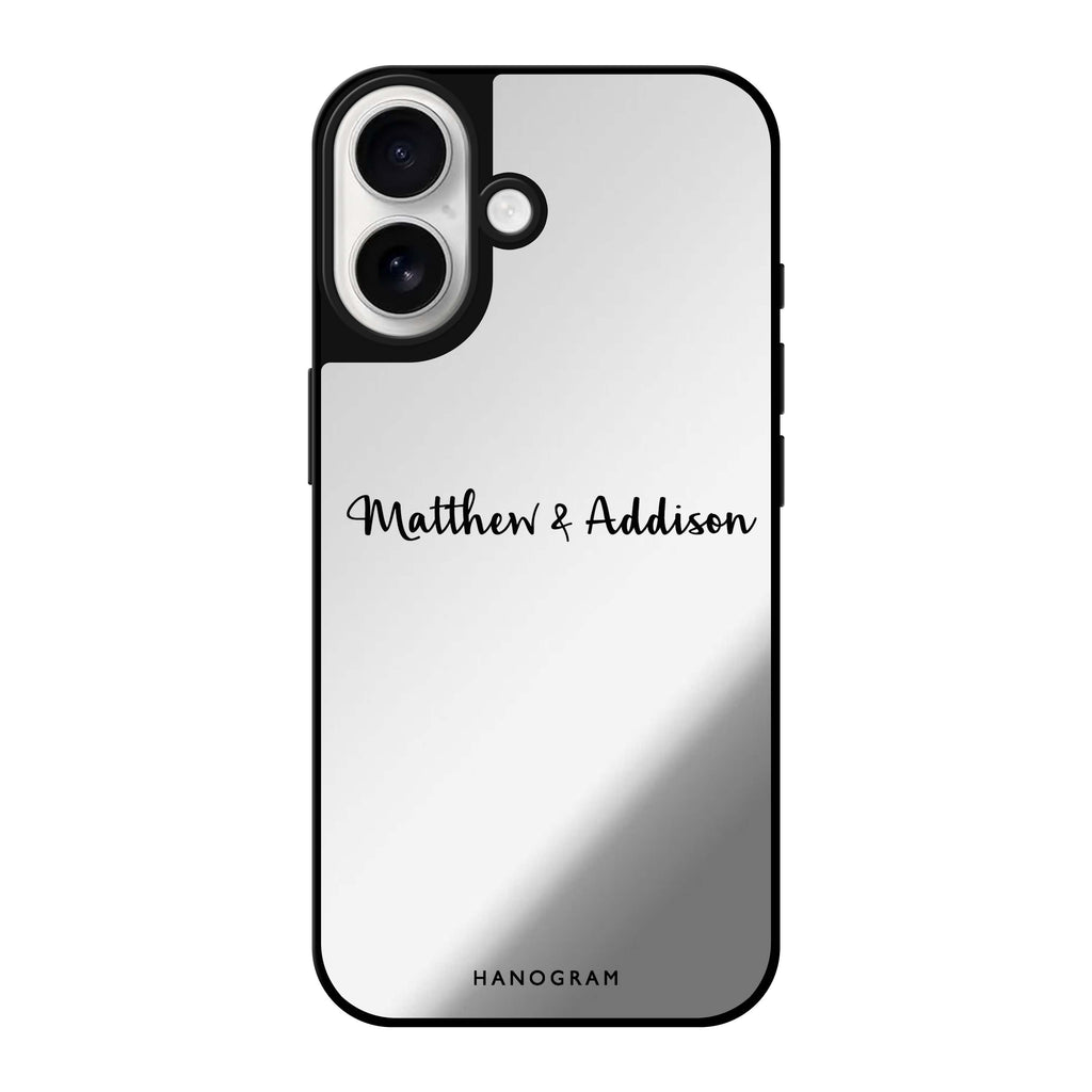 Reflective iPhone 16 Mirror Case –Me & You Design