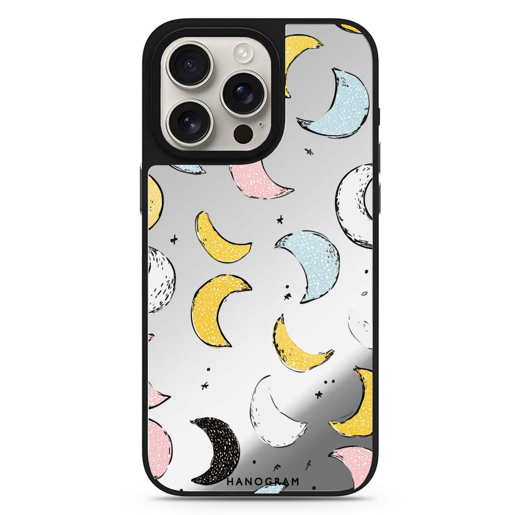 Dreamy Moon Doodles MagSafe compatible mirror case for iPhone 16/15/14 Pro Max and Pro, main view