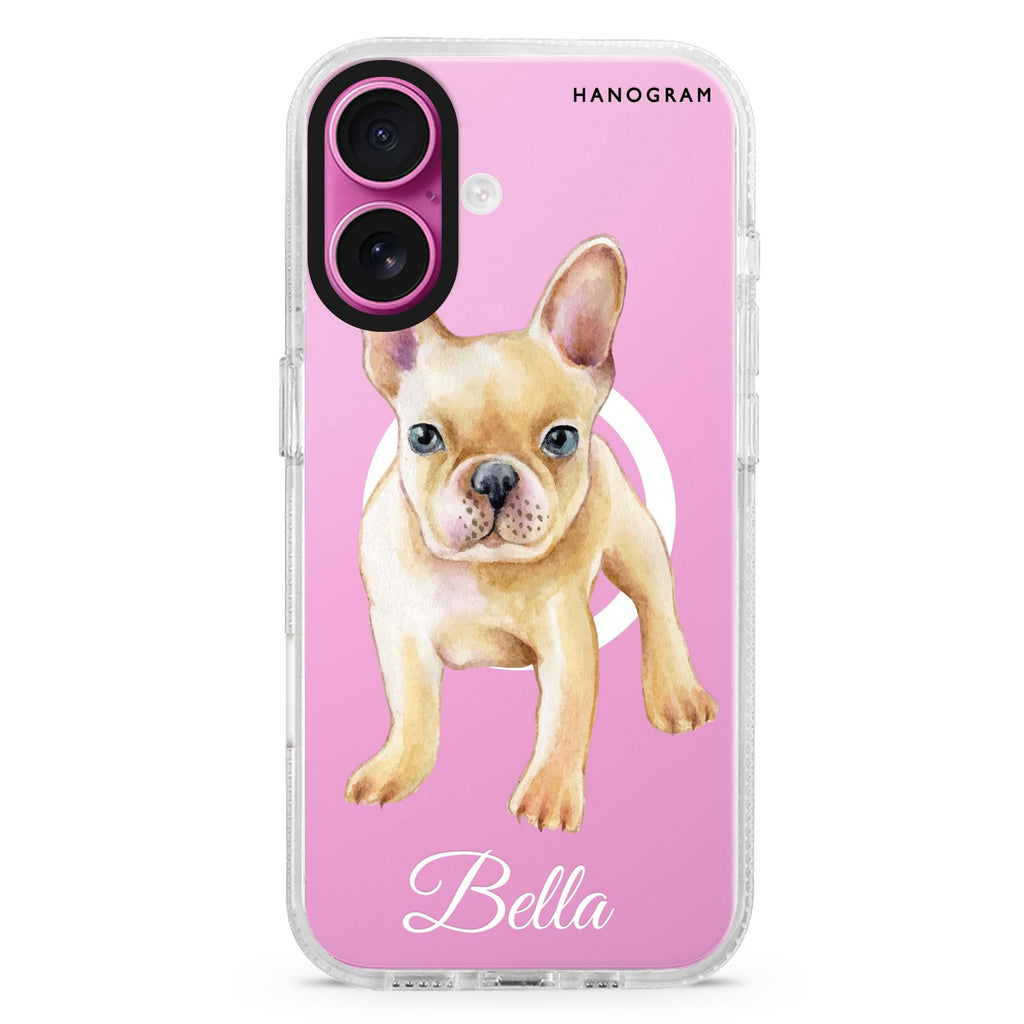 Cute Dog MagSafe Compatible iPhone 16 Ultra Clear Case - Personalized and Stylish Protection