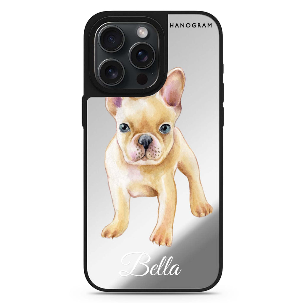 Cute Dog personalized name MagSafe mirror case for iPhone 16/15/14 Pro Max and Pro, main view