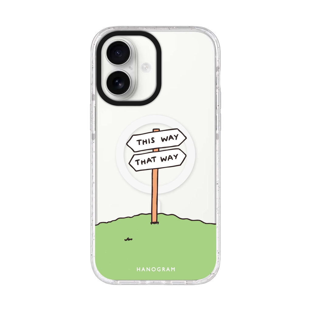 Which Way Now iPhone 17 ultra clear MagSafe case, front product view