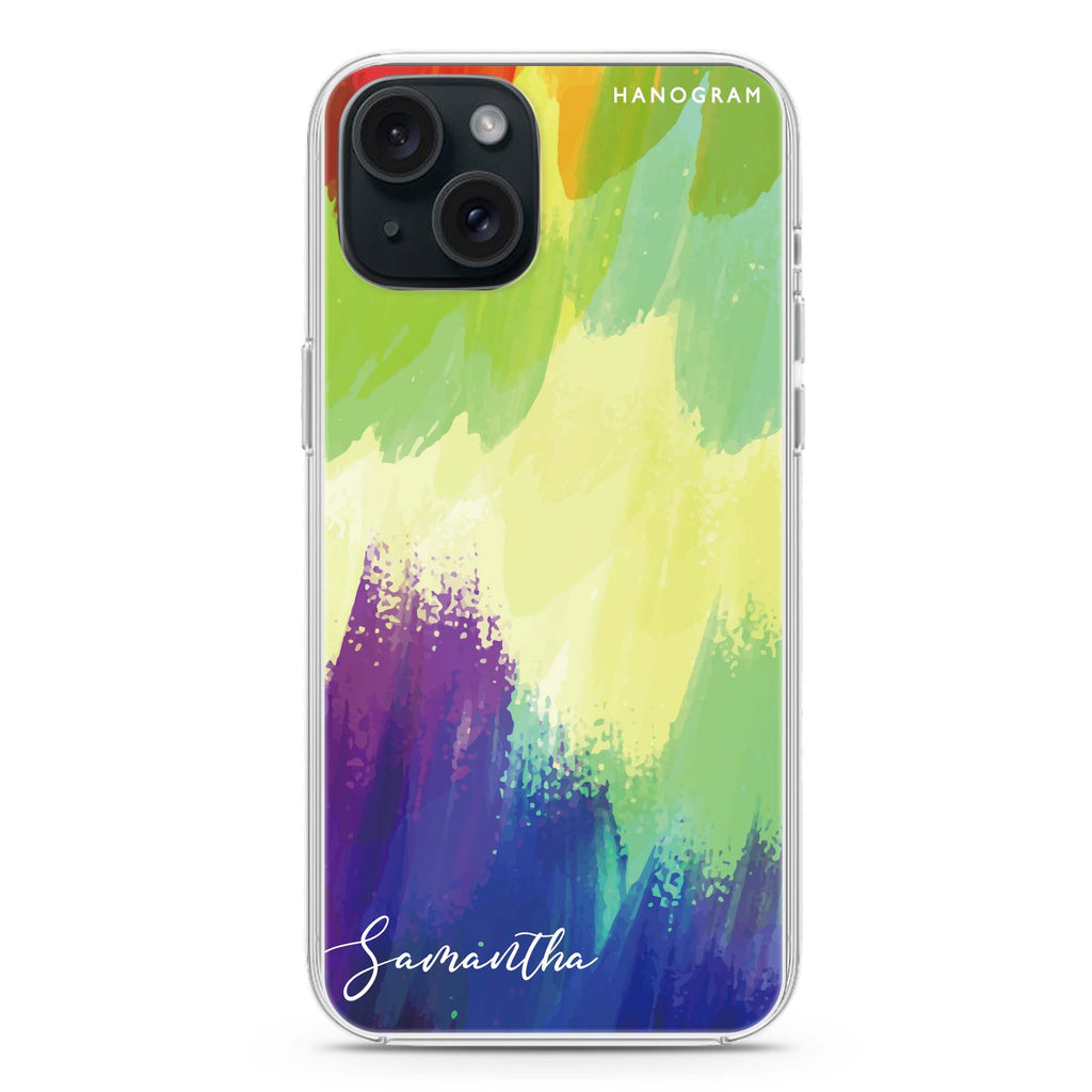 Watercolor Abstract iPhone 15 plus Ultra Clear Case