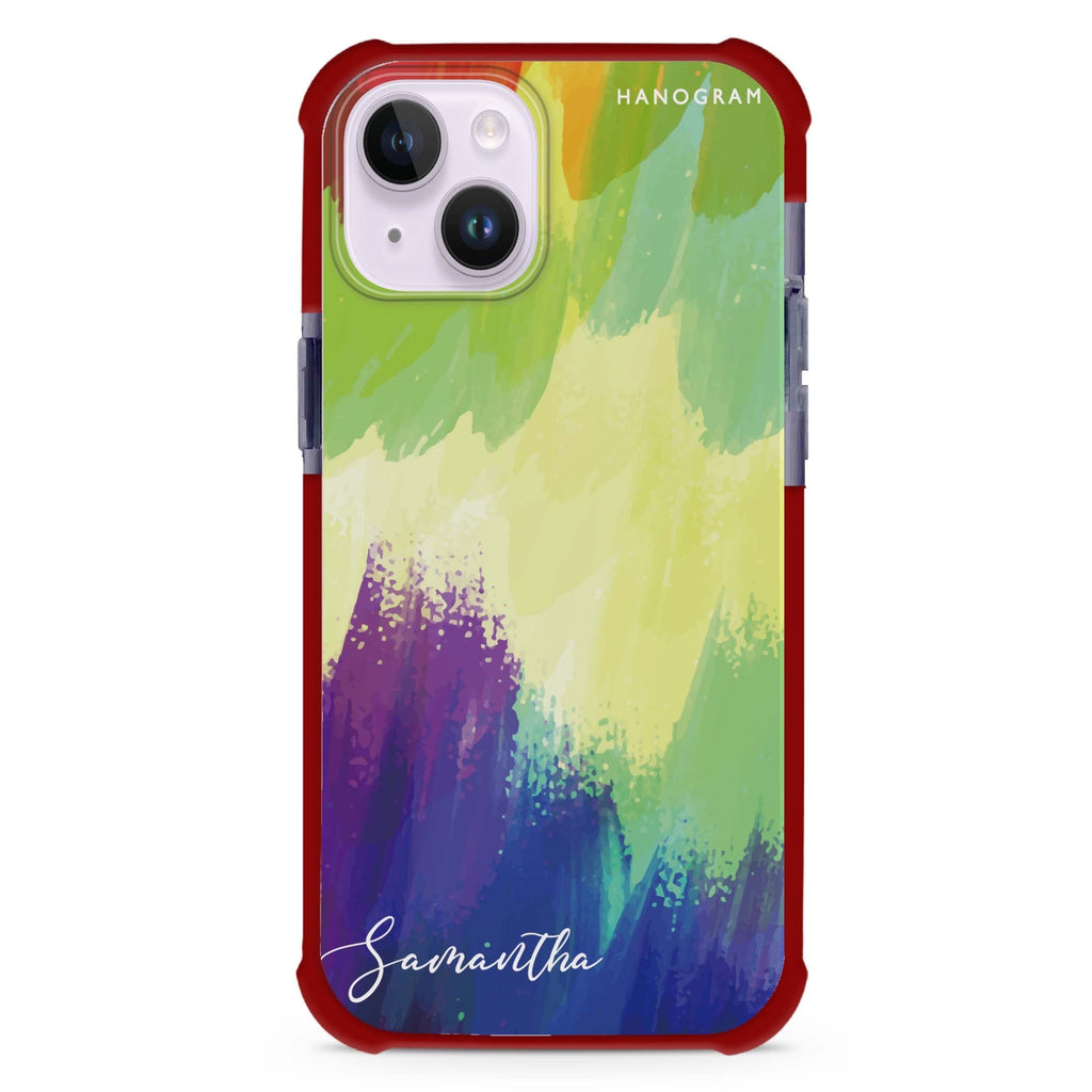 Watercolor Abstract iPhone 15 Plus MagSafe Compatible Ultra Shockproof Case