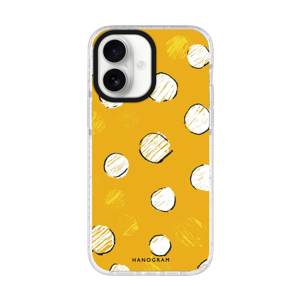 Sunny Dots iPhone 17 ultra clear MagSafe case, front product view