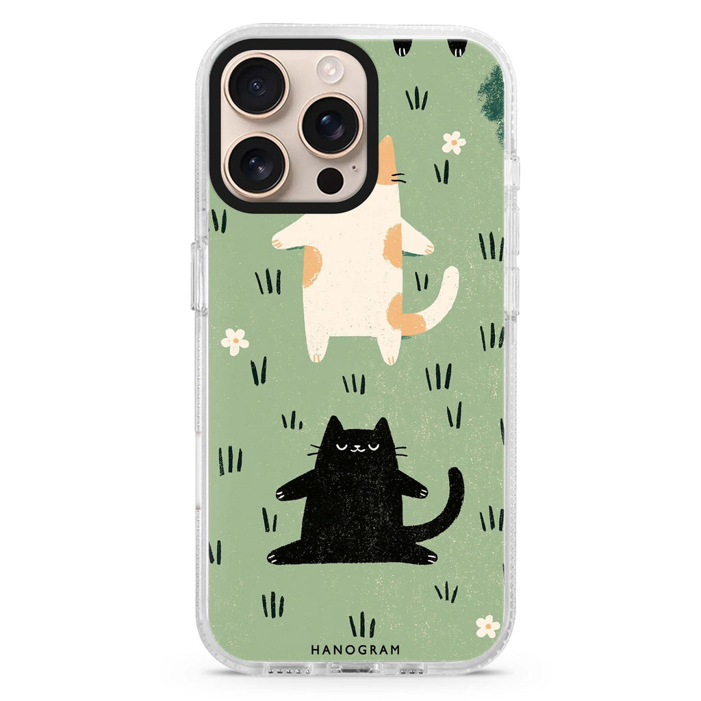 Two Cats Finding Balance MagSafe Compatible Ultra Clear Case for iPhone 16 Pro Max - main view