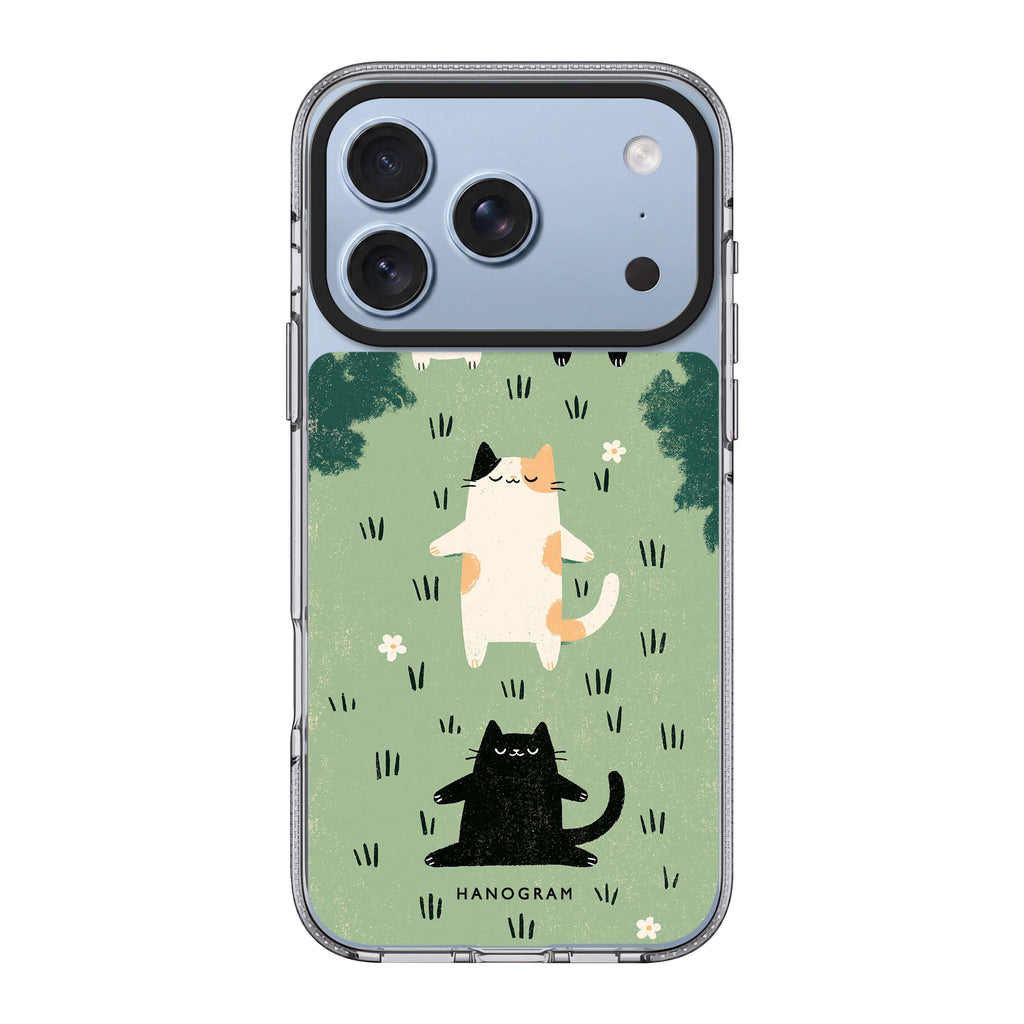 Two Cats Finding Balance iPhone 18 Pro Max Ultra Clear Case - Image 1