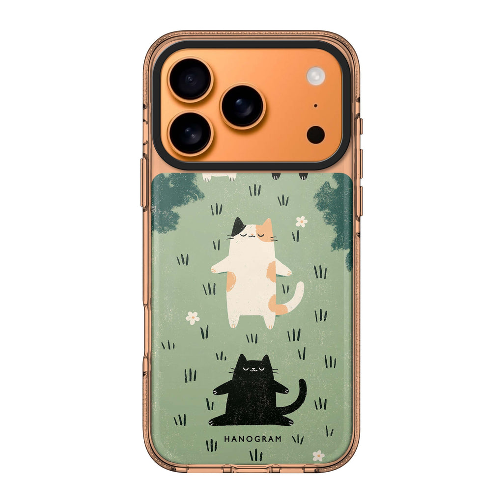 Two Cats Finding Balance iPhone 17 Pro Max Ultra Clear Case - Image 1