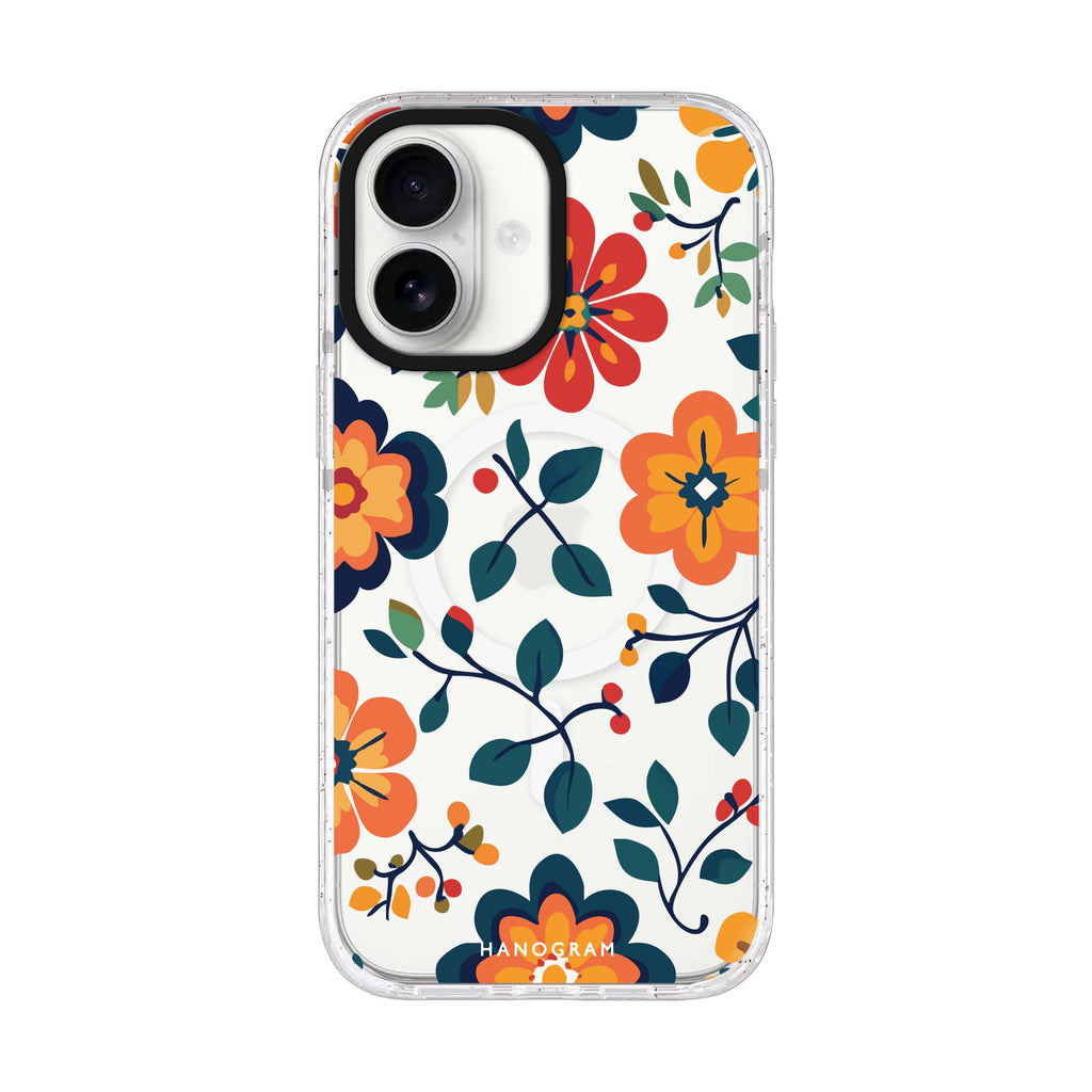 Petal Pop Style 1 iPhone 17 ultra clear MagSafe case, front product view