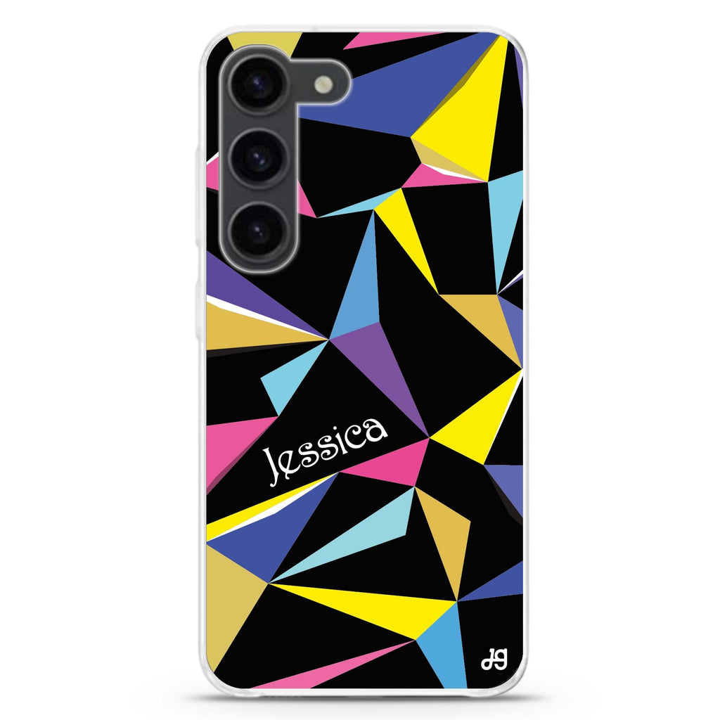 Geometric personalized ultra-clear case for Samsung Galaxy S23/S22, front view