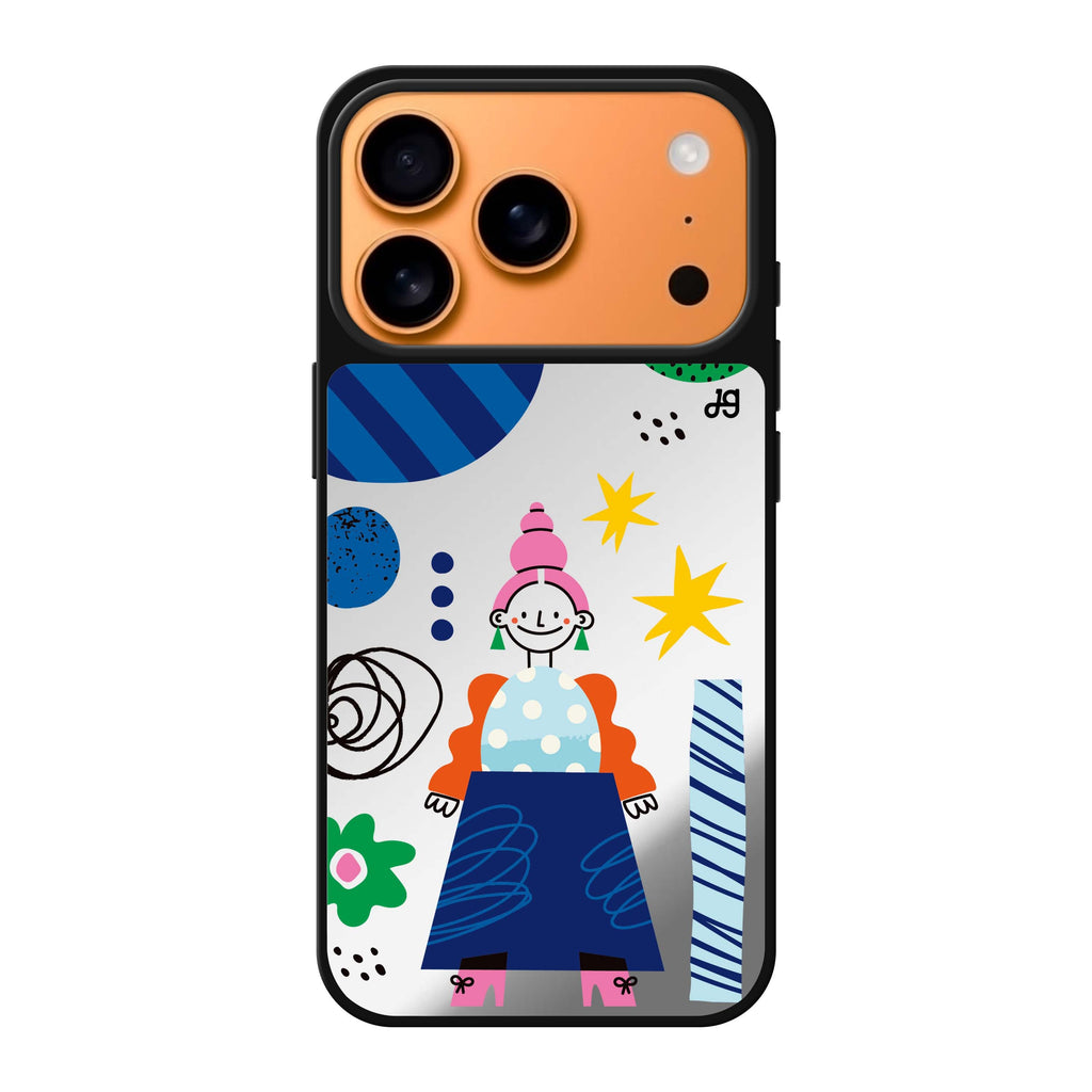 Abstract People #4 abstract portrait iPhone 17 Pro Max mirror case