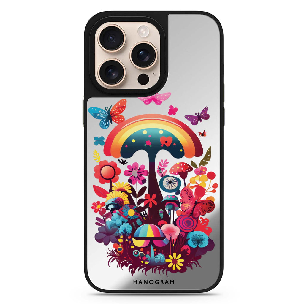 Magic Garden floral design iPhone 16/15/14 Pro Max & Pro mirror case