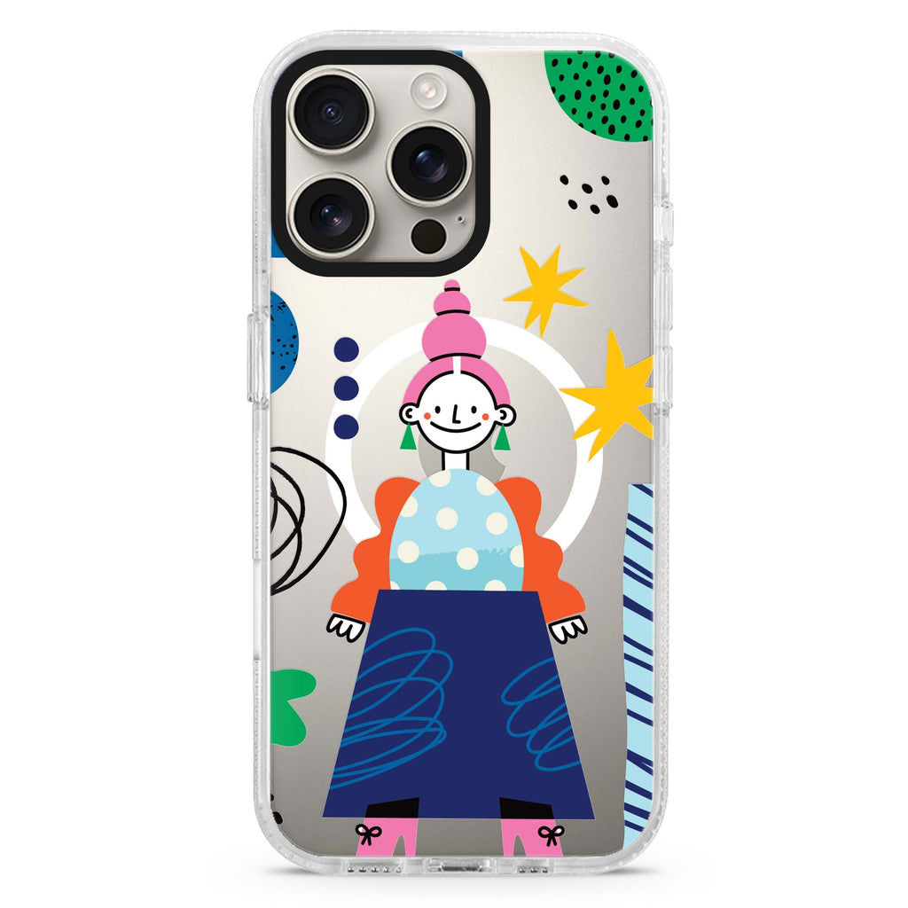 Abstract People MagSafe Compatible iPhone 16 Pro Ultra Clear Case - Personalized and Stylish Protection
