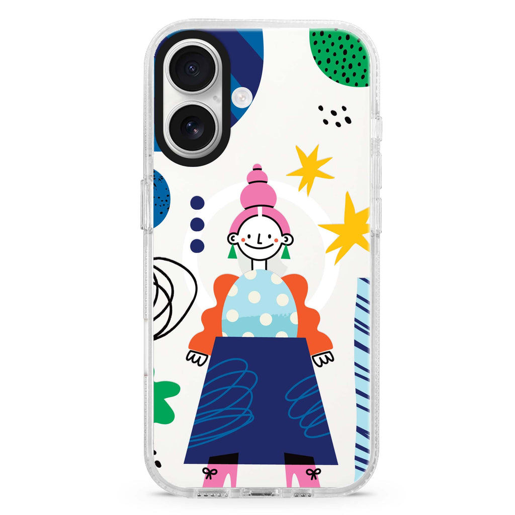 Abstract People MagSafe Compatible iPhone 16 Ultra Clear Case - Personalized and Stylish Protection