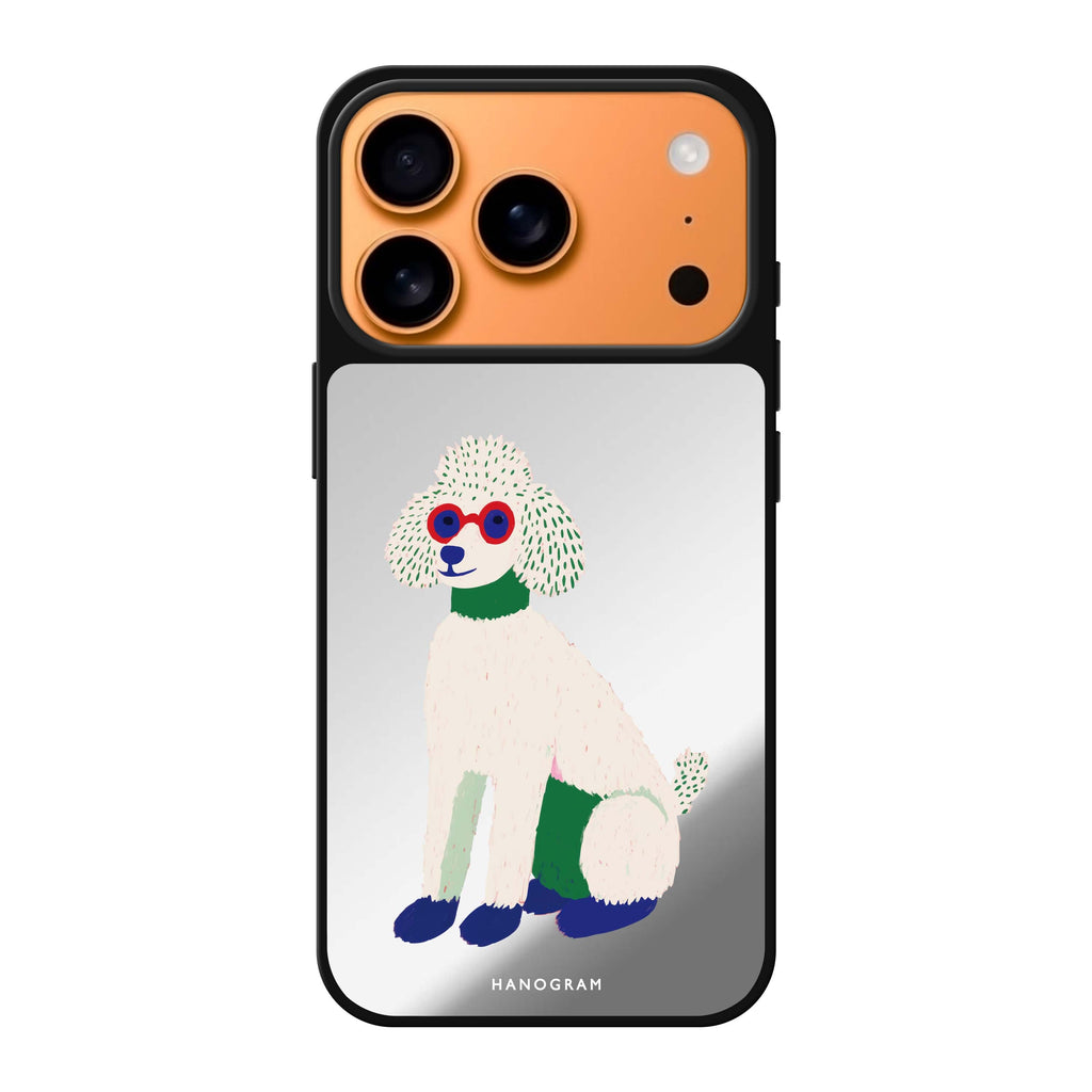 Peace & Poodle dog animal cute iPhone 17 Pro Max mirror case