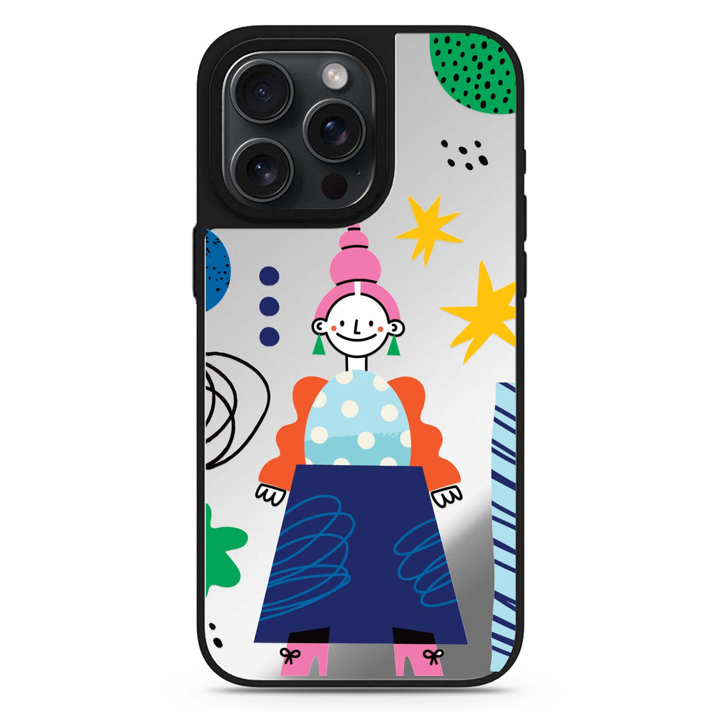 Abstract People #1 MagSafe compatible mirror case for iPhone 16/15/14 Pro Max and Pro, main view
