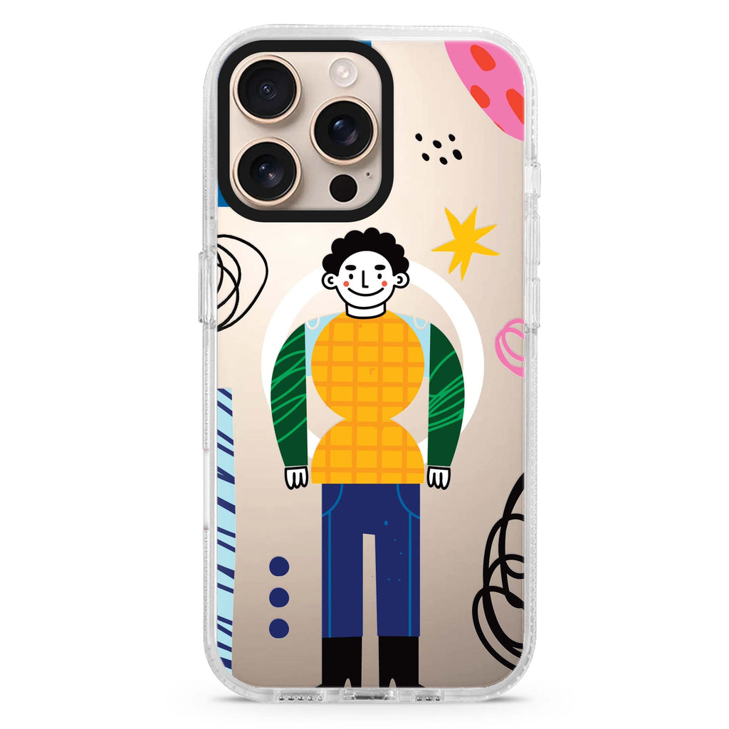 Abstract People MagSafe Compatible iPhone 16 Pro Ultra Clear Case - Personalized and Stylish Protection