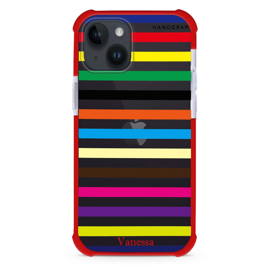 colorful stripe iPhone 15 Plus Ultra Shockproof Case