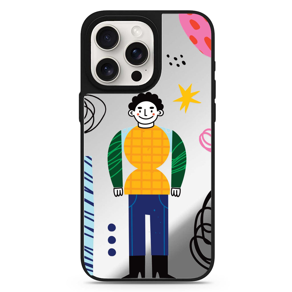 Abstract People #5 MagSafe compatible mirror case for iPhone 16/15/14 Pro Max and Pro, main view
