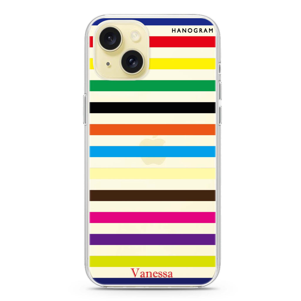 colorful stripe iPhone Ultra Clear Case