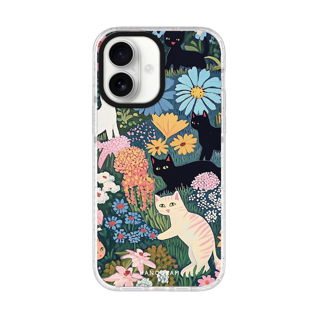 Garden Whimsy iPhone 17 ultra clear MagSafe case, front product view