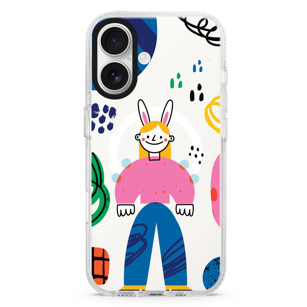 Abstract People MagSafe Compatible iPhone 16 Ultra Clear Case - Personalized and Stylish Protection