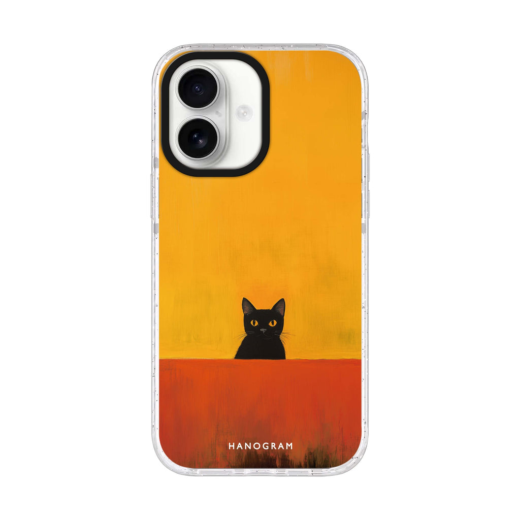 Minimalist Meow iPhone 17 ultra clear MagSafe case, front product view