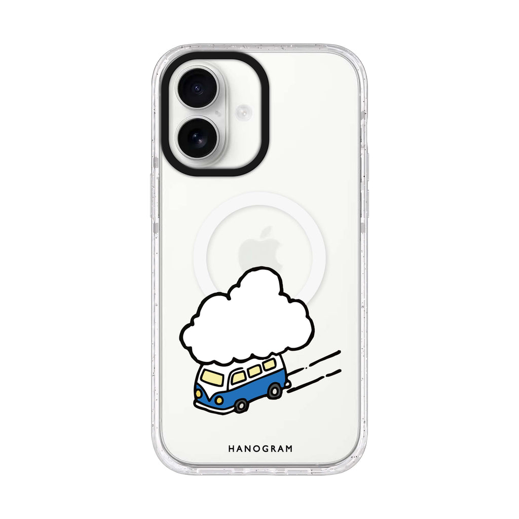 Cloud Trip iPhone 17 ultra clear MagSafe case, front product view