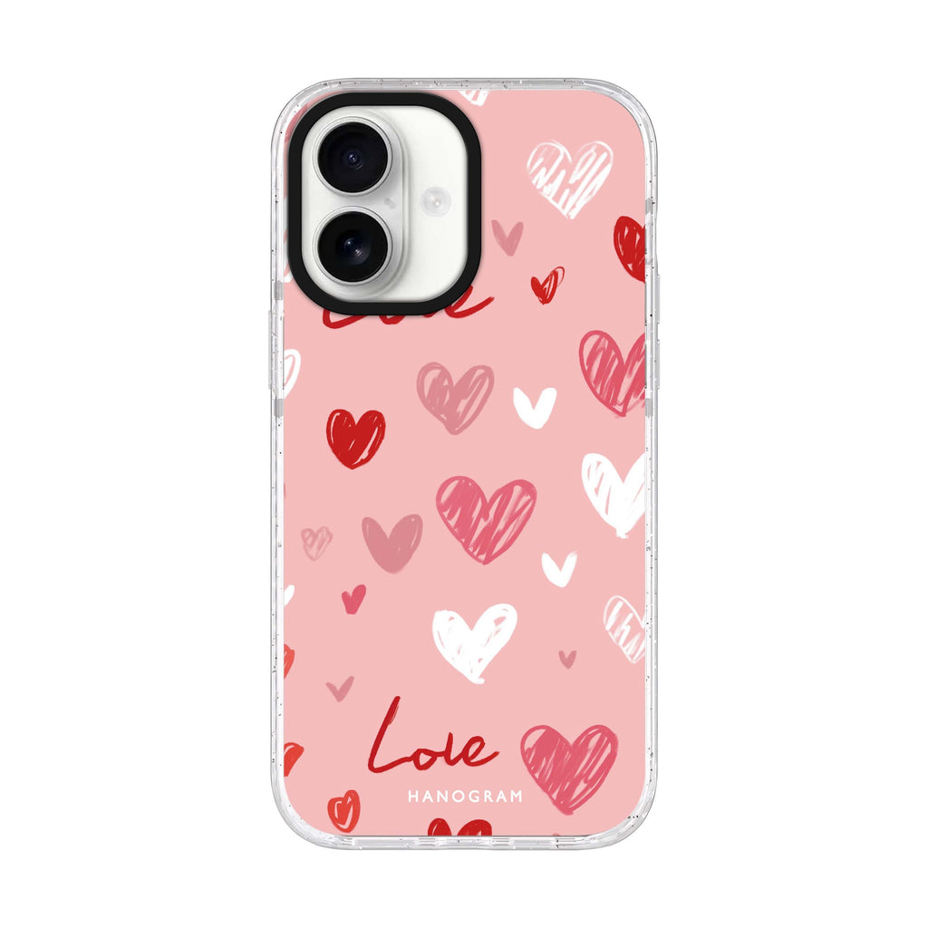 Love Grid iPhone 17 ultra clear MagSafe case, front product view