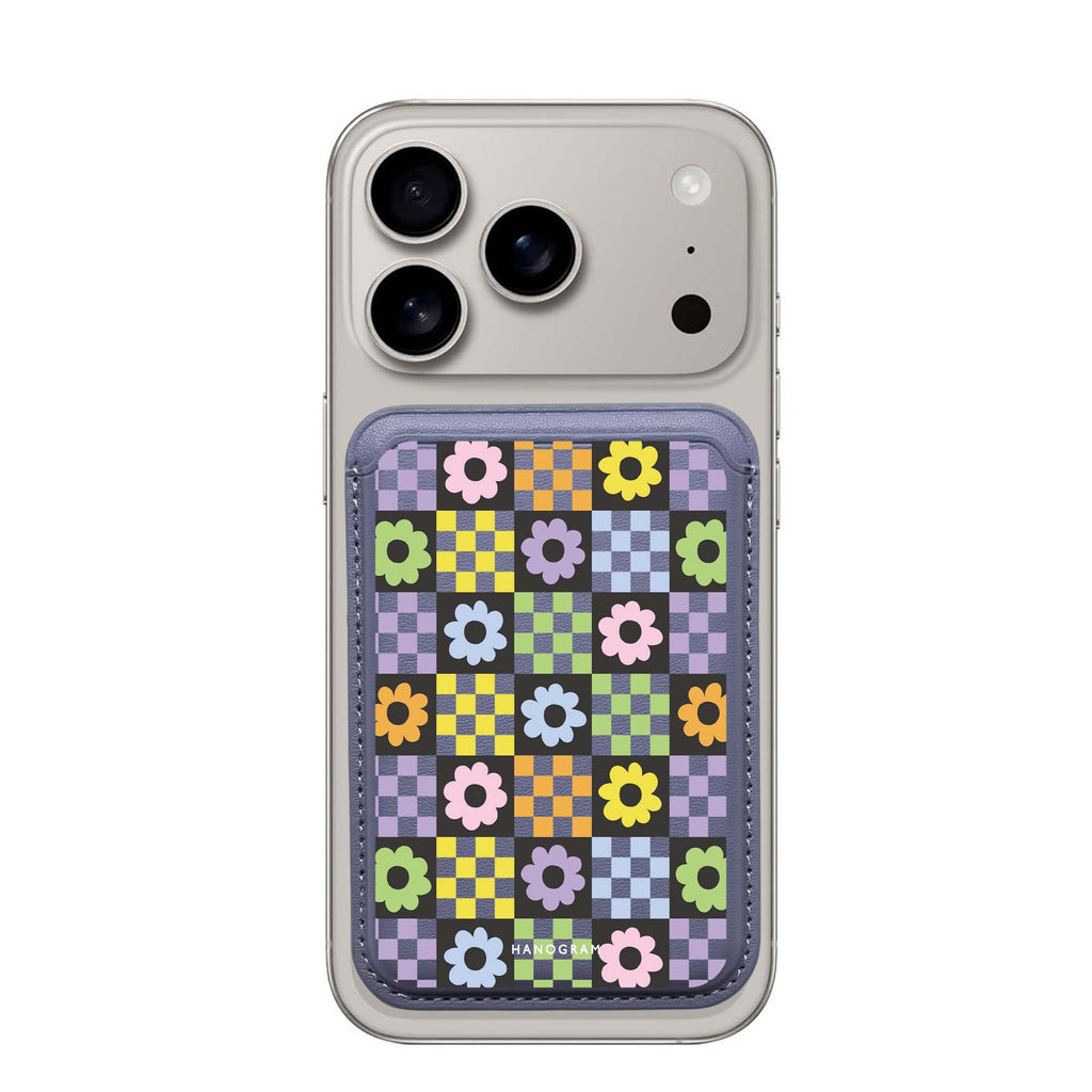 Flowers MagSafe wallet for iPhone, slim magnetic card holder, main view