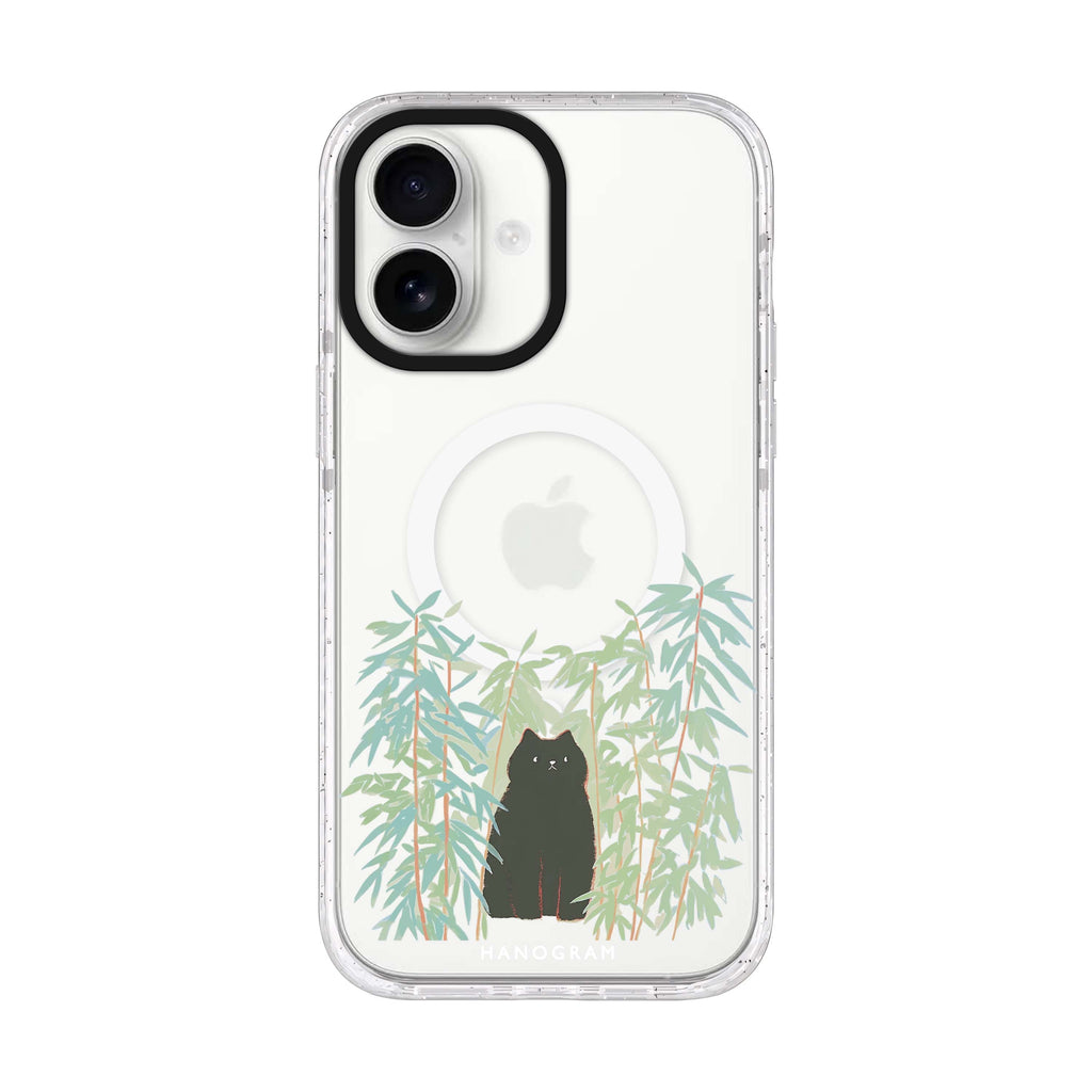 Bamboo Whiskers iPhone 17 ultra clear MagSafe case, front product view