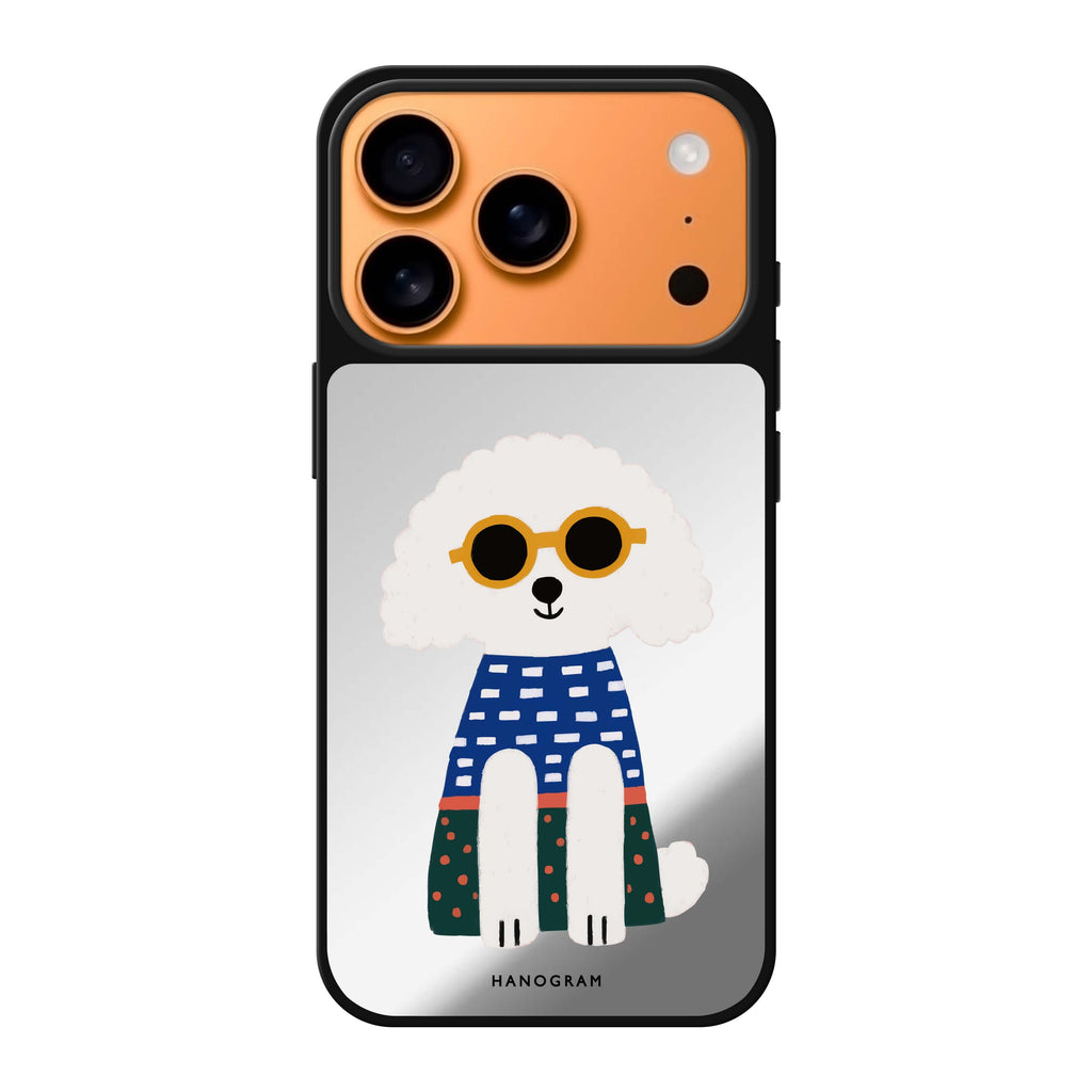 Poodle Peace Vibes dog animal cute iPhone 17 Pro Max mirror case