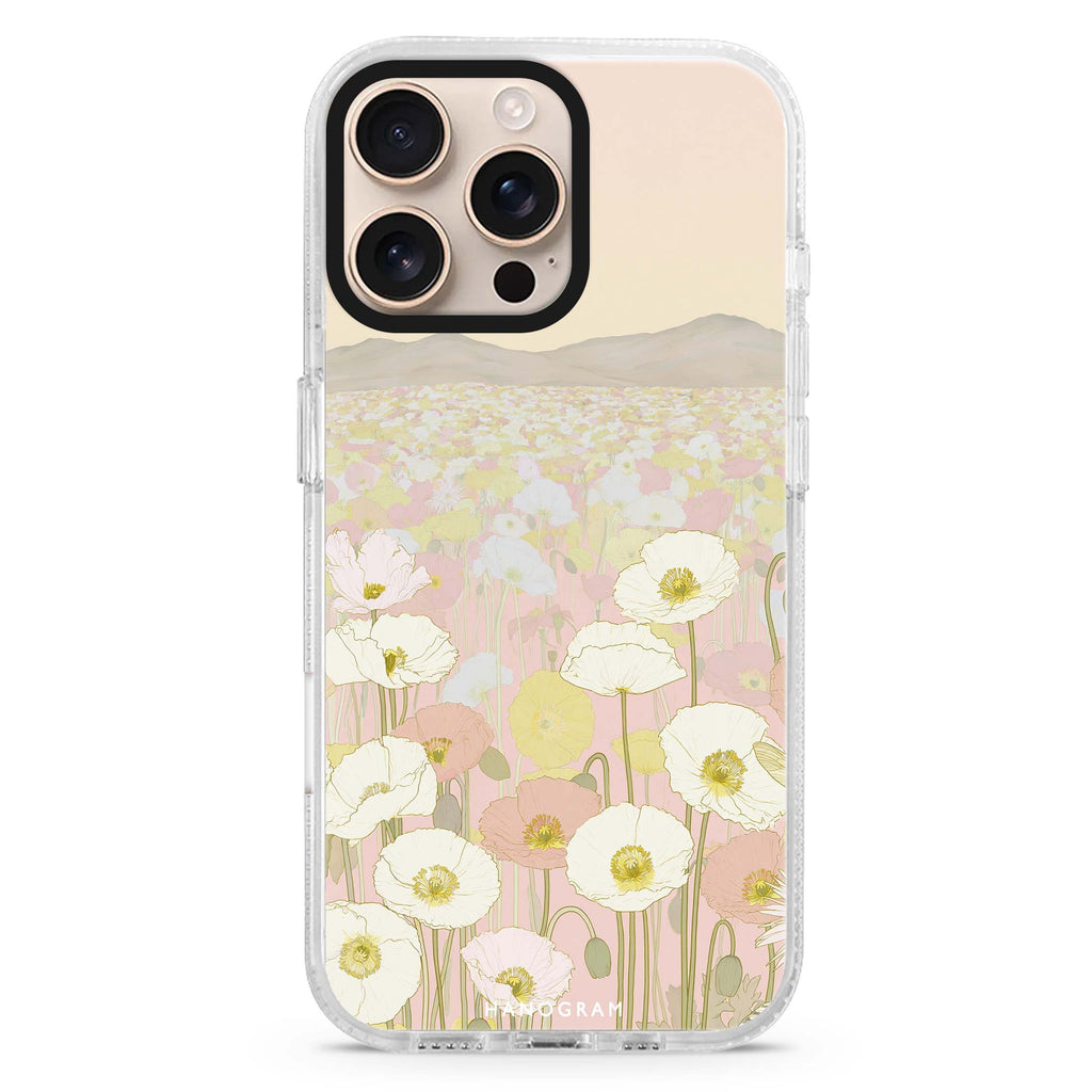 Poppies at First Blush iPhone 16 Pro Max Ultra Clear Case - front view