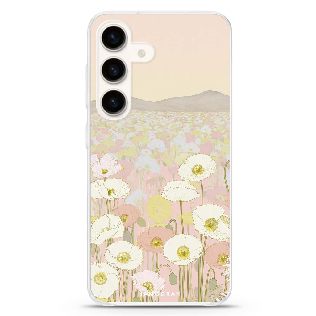 Poppies at First Blush Samsung Galaxy Ultra Clear Case — front view