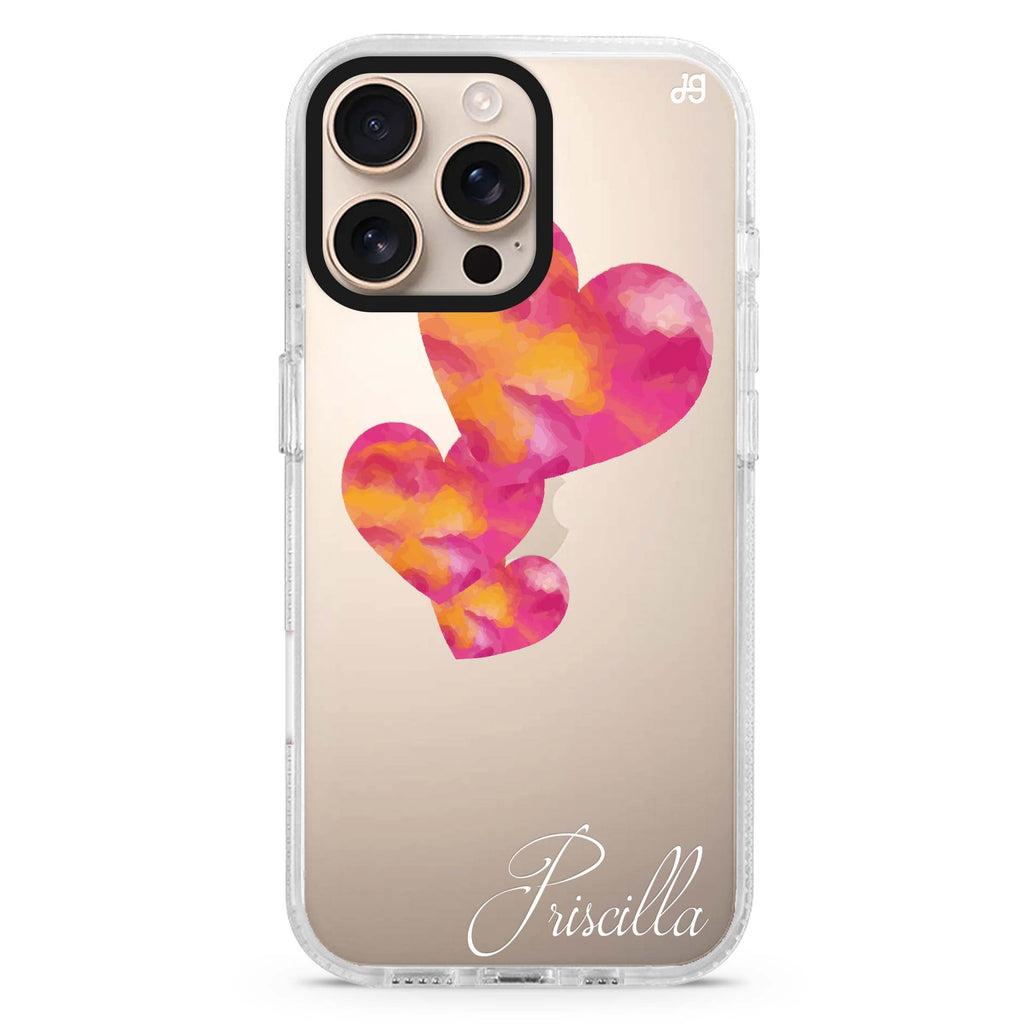 Red Hearts iPhone 16 Pro & 16 Pro Max Case - Personalized and Stylish Protection