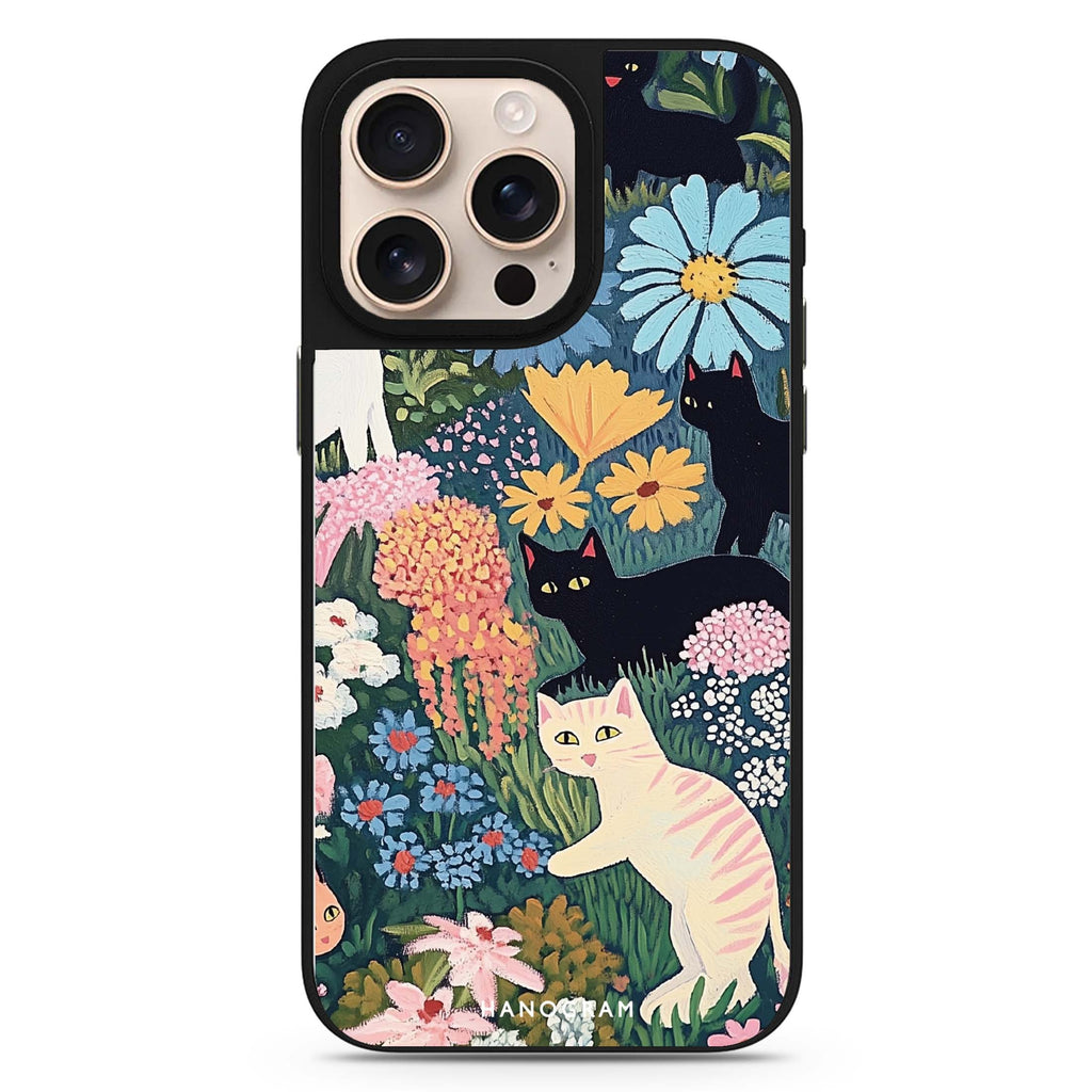 Garden Whimsy MagSafe compatible mirror case for iPhone 16/15/14 Pro Max and Pro, main view