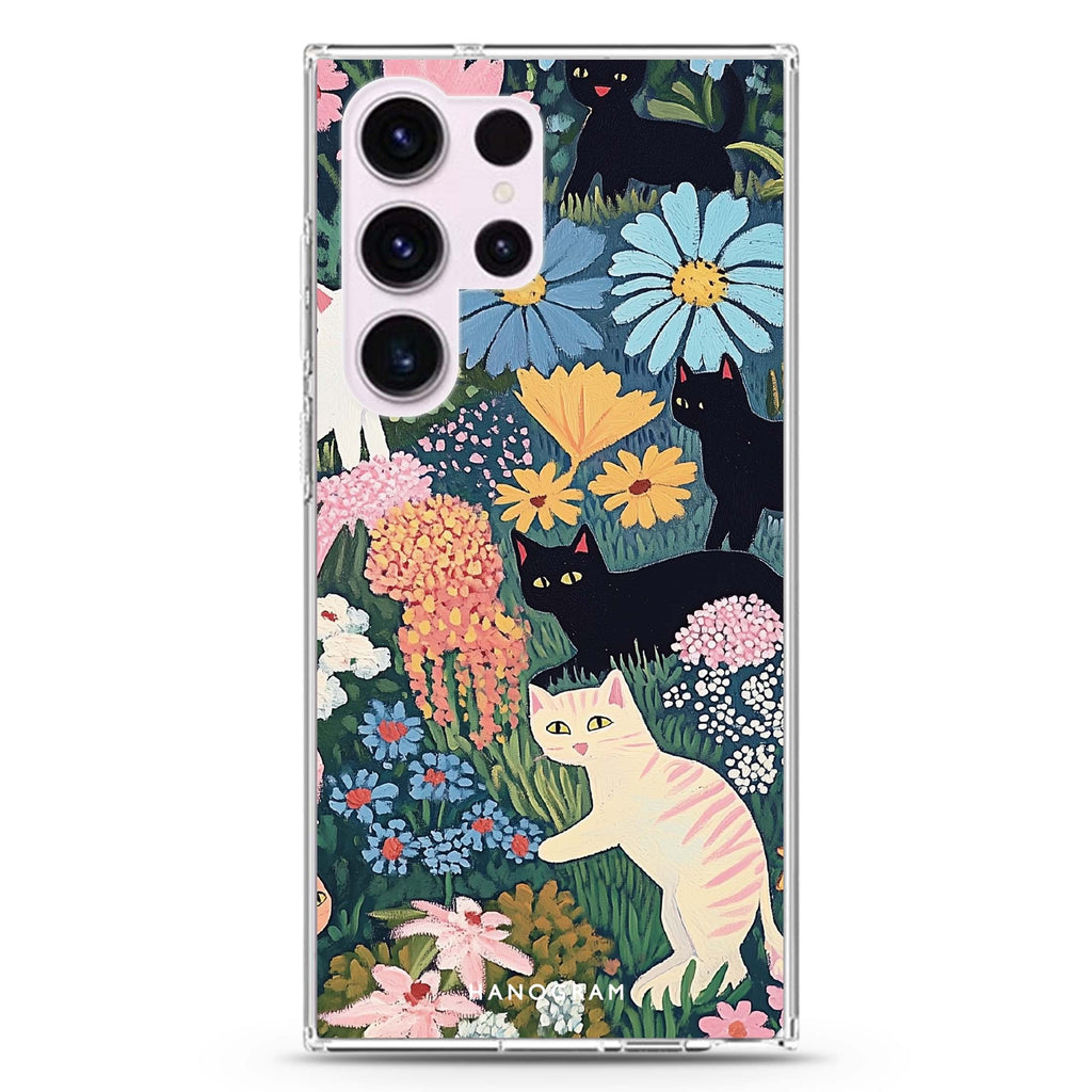 Garden Whimsy Samsung Galaxy S26/S25/S24/S23/S22 Ultra ultra clear case, transparent design, main view