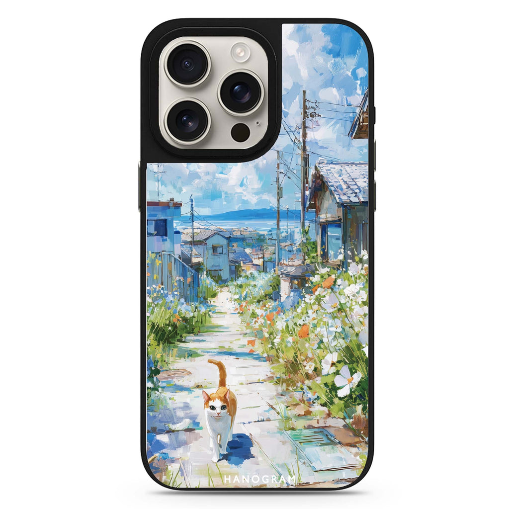 Flowers By the Path floral design iPhone 16/15/14 Pro Max & Pro mirror case