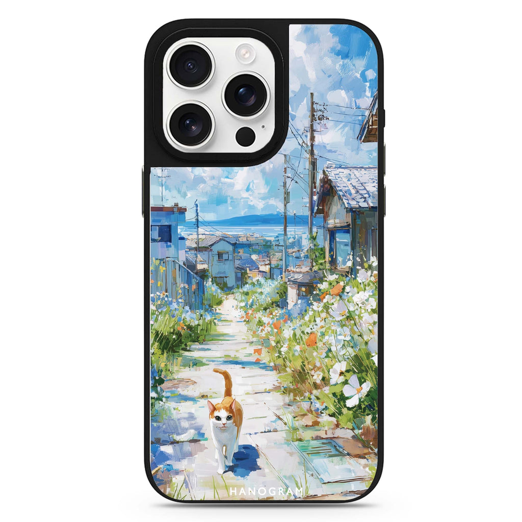 Flowers By the Path MagSafe compatible mirror case for iPhone 16/15/14 Pro Max and Pro, main view