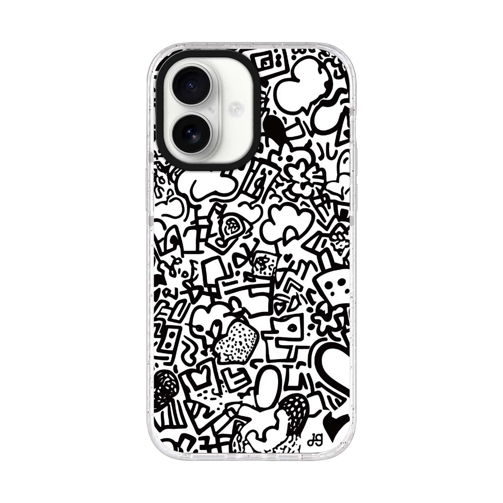 Love Lines iPhone 17 ultra clear MagSafe case, front product view