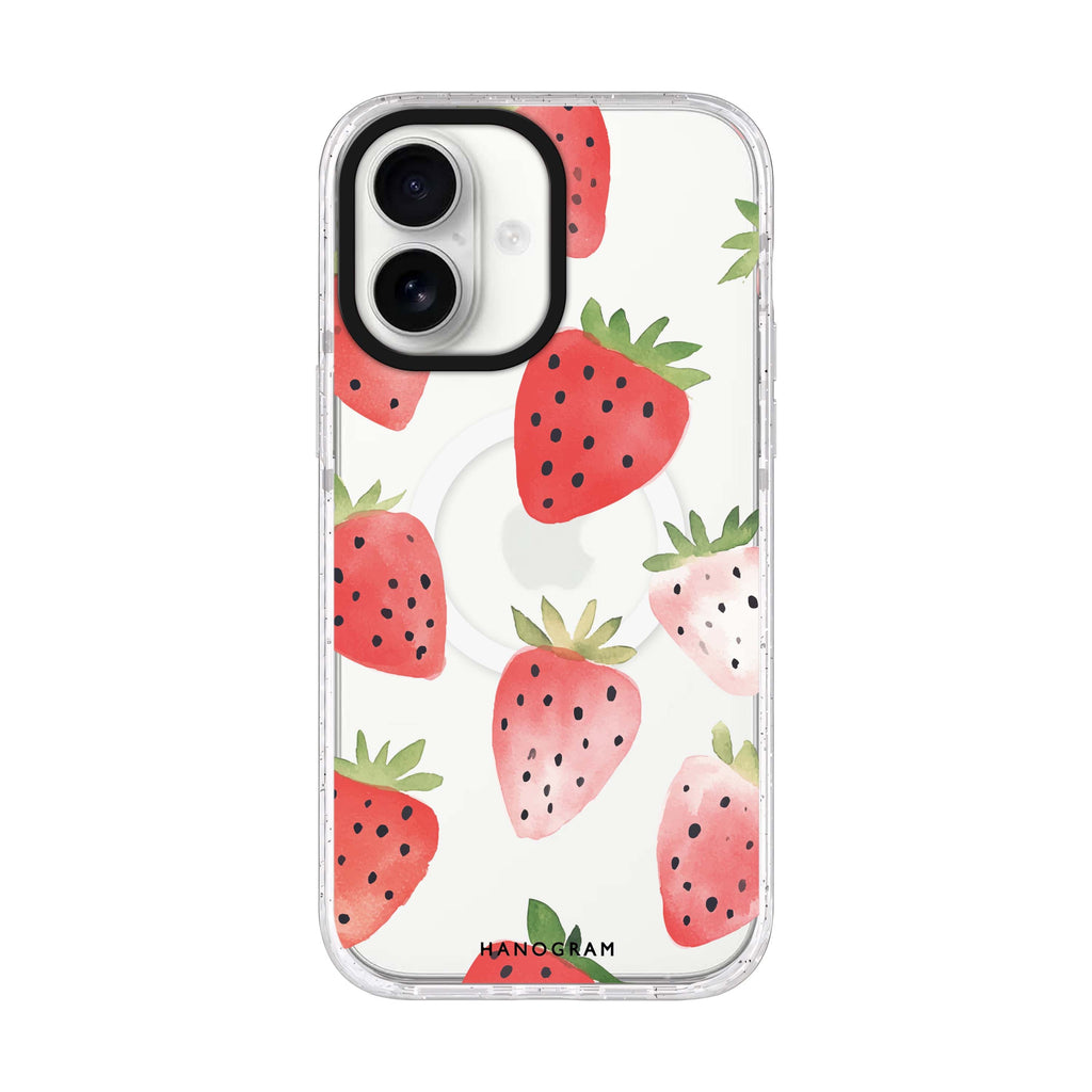 Berry Breeze iPhone 17 ultra clear MagSafe case, front product view