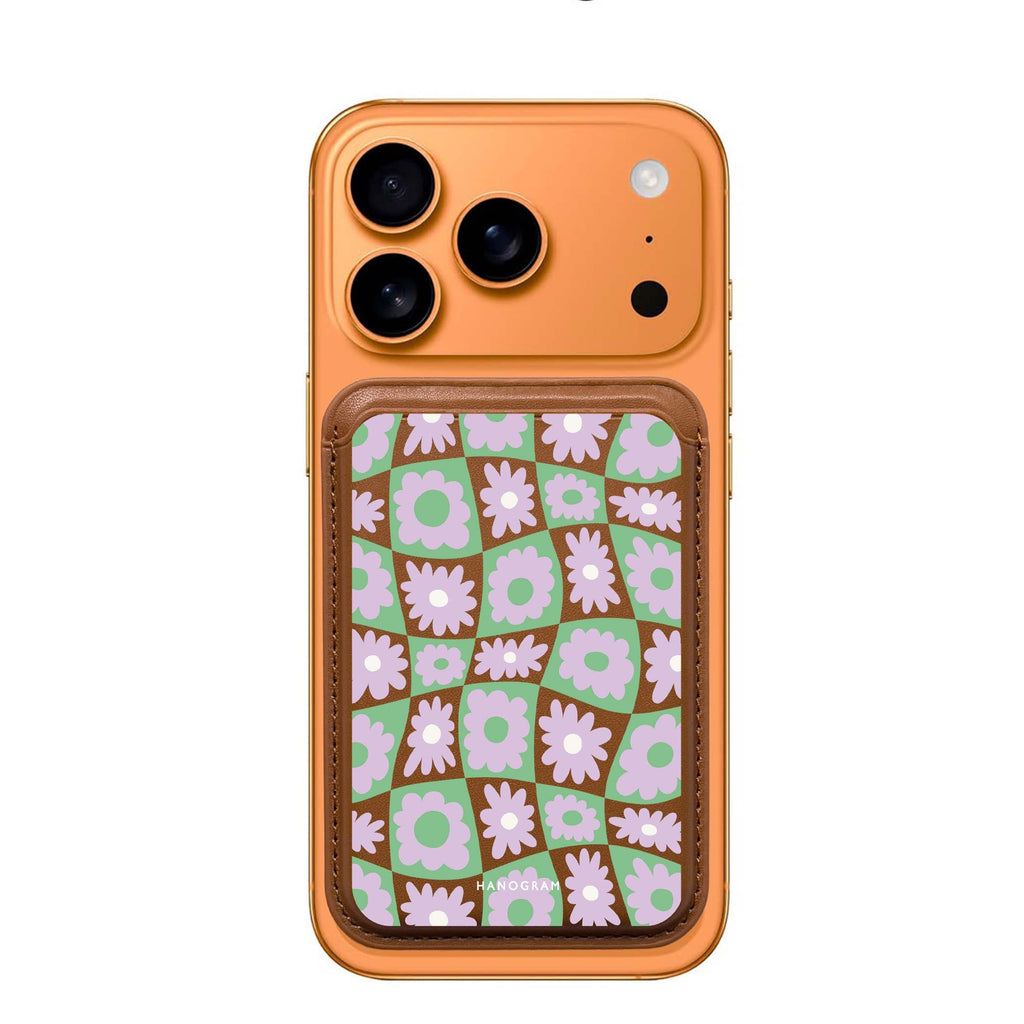 Flowers MagSafe wallet for iPhone, slim magnetic card holder, main view