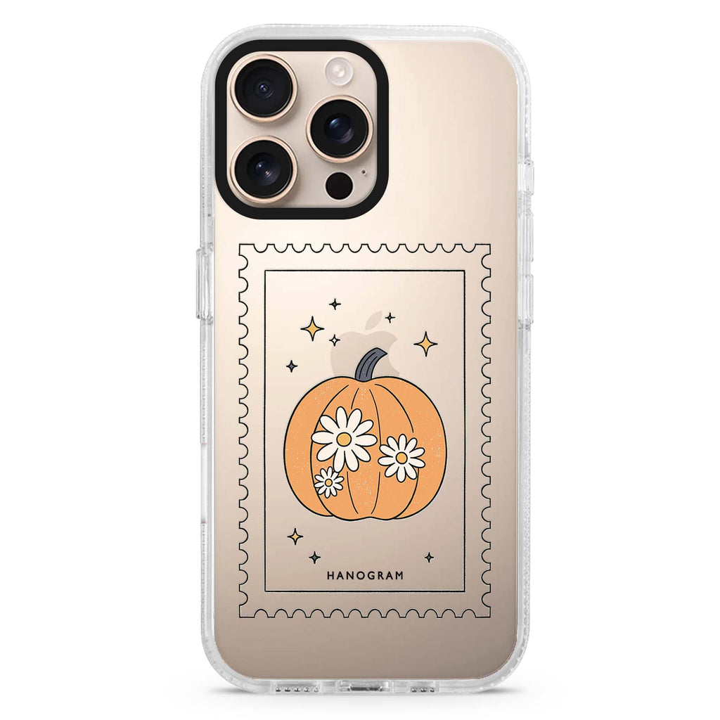 Postmarked Pumpkin iPhone 16 Pro Max Ultra Clear Case - front view