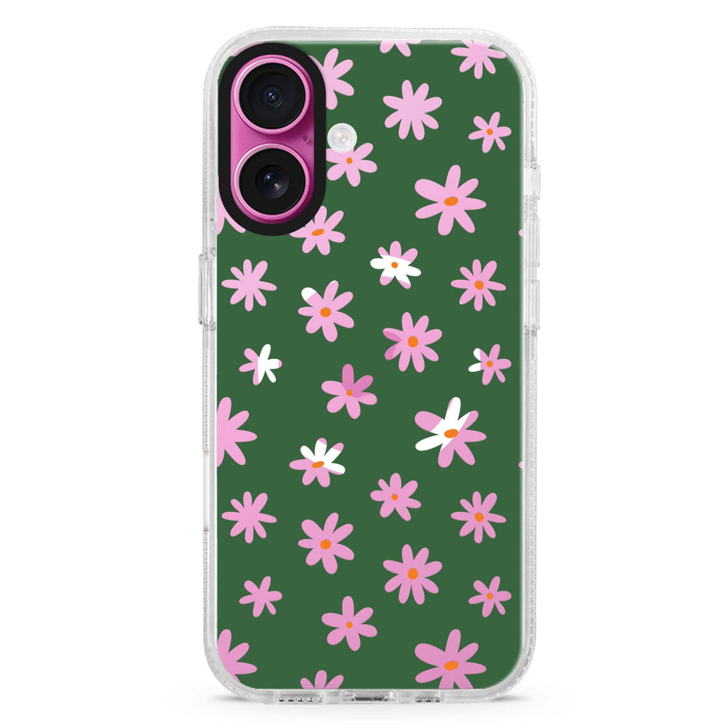 Flowers Pattern MagSafe Compatible iPhone 16 Ultra Clear Case - Personalized and Stylish Protection
