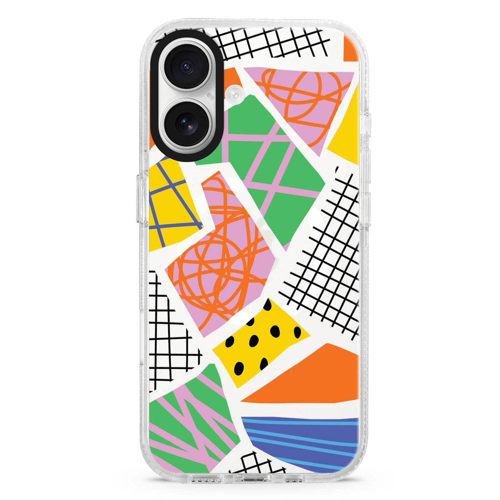 Flowers Pattern MagSafe Compatible iPhone 16 Ultra Clear Case - Personalized and Stylish Protection