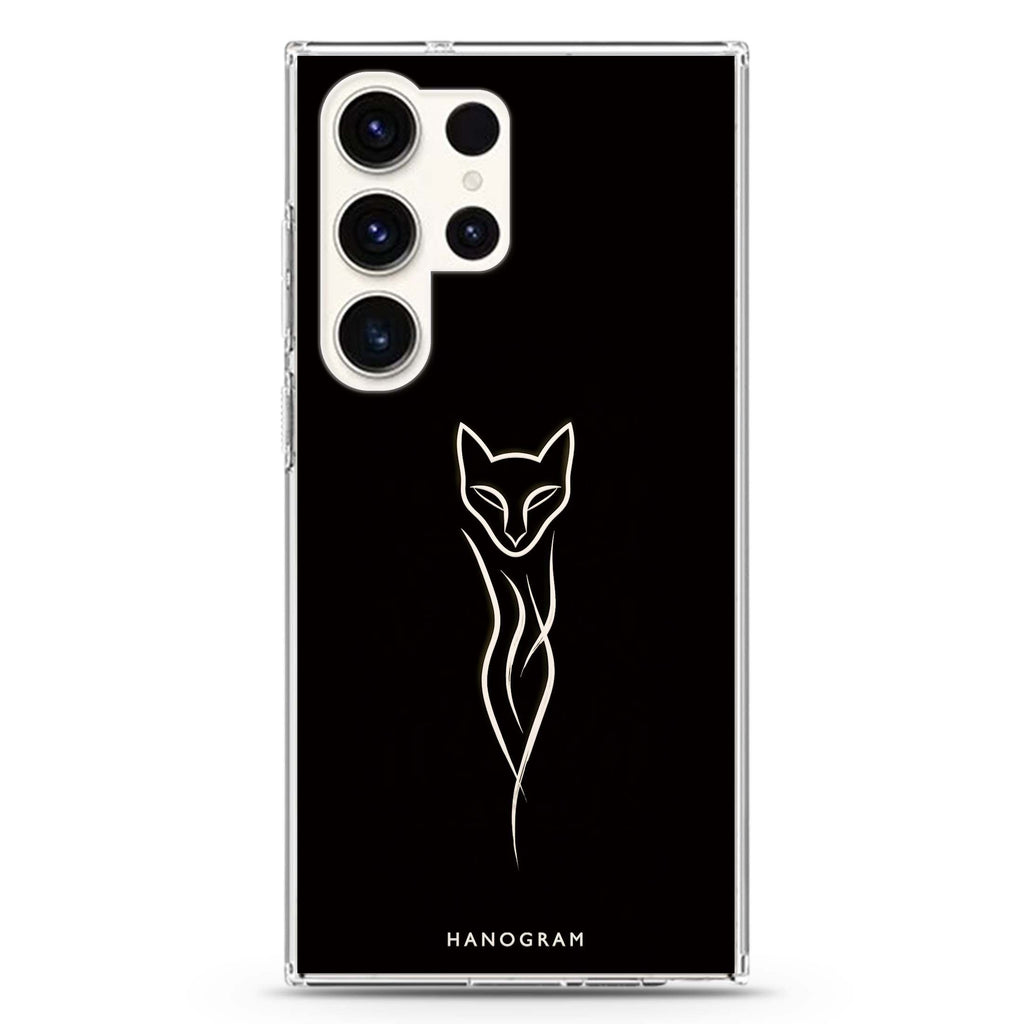 Fox in a Single Stroke Samsung Galaxy Ultra Clear Case — front view