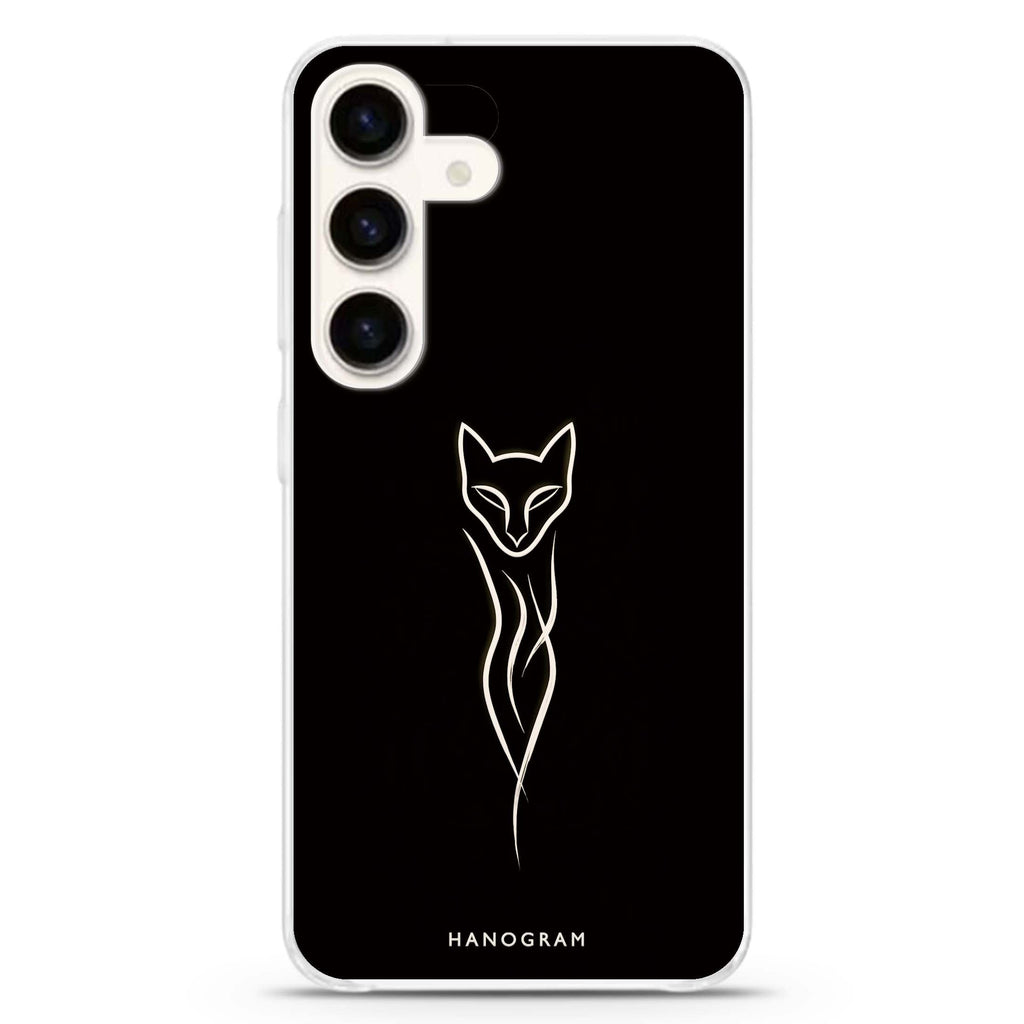 Fox in a Single Stroke Samsung Galaxy Ultra Clear Case — front view