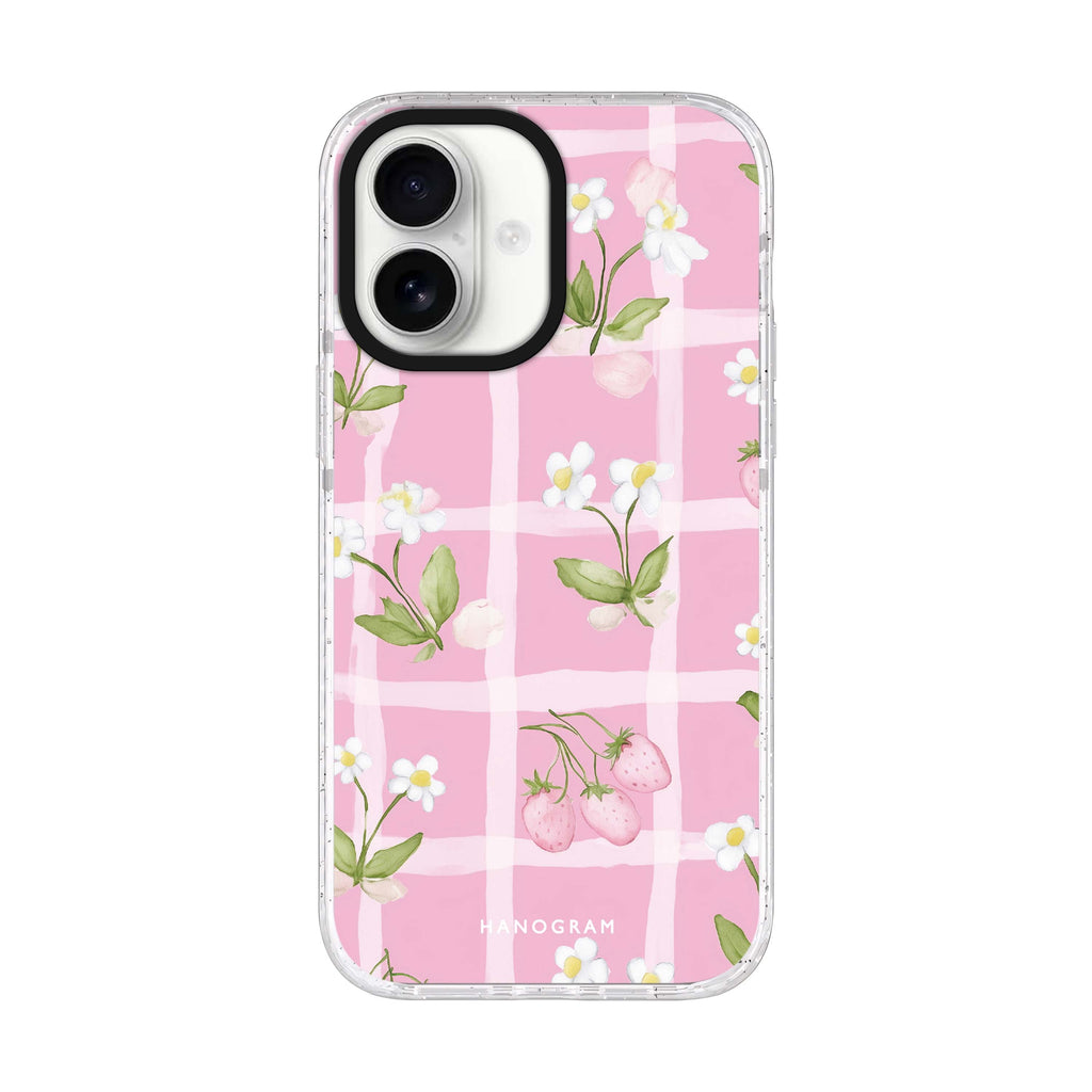 Berry Lace iPhone 17 ultra clear MagSafe case, front product view
