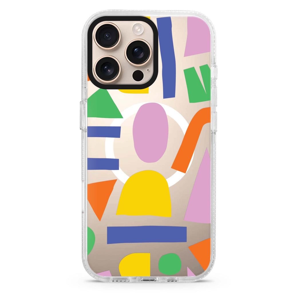 Abstract Doodles MagSafe Compatible iPhone 16 Pro Ultra Clear Case - Personalized and Stylish Protection