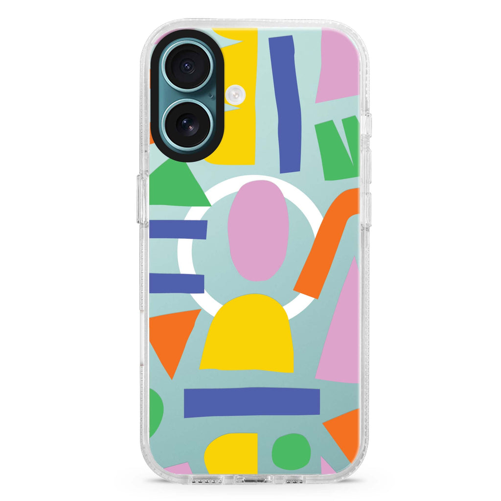 Abstract Doodles MagSafe Compatible iPhone 16 Ultra Clear Case - Personalized and Stylish Protection