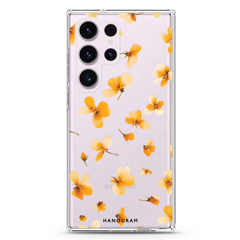 Golden Drift Samsung Galaxy S26/S25/S24/S23/S22 Ultra ultra clear case, transparent design, main view